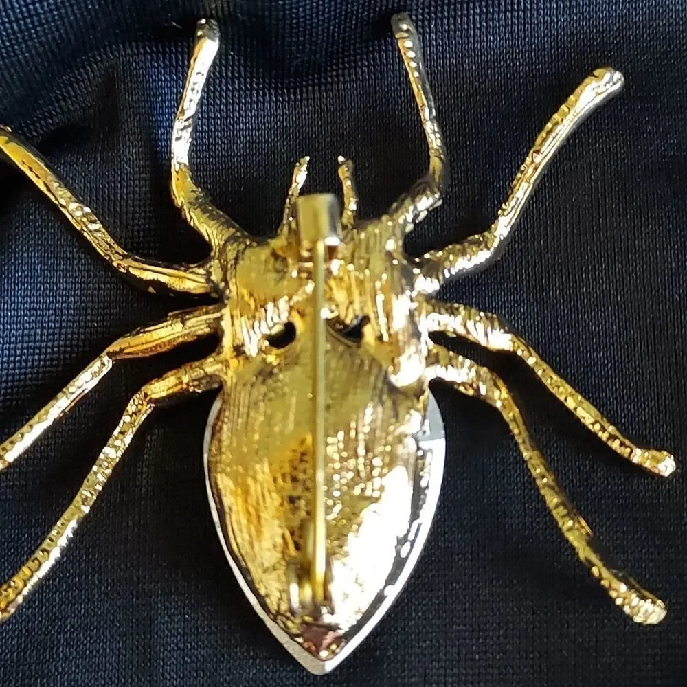 CRYSTAL SPIDER BROOCH